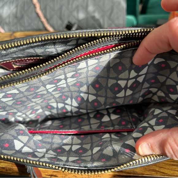 JOANEL Red Pebble Leather Crossbody Bag - Picture 7 of 7